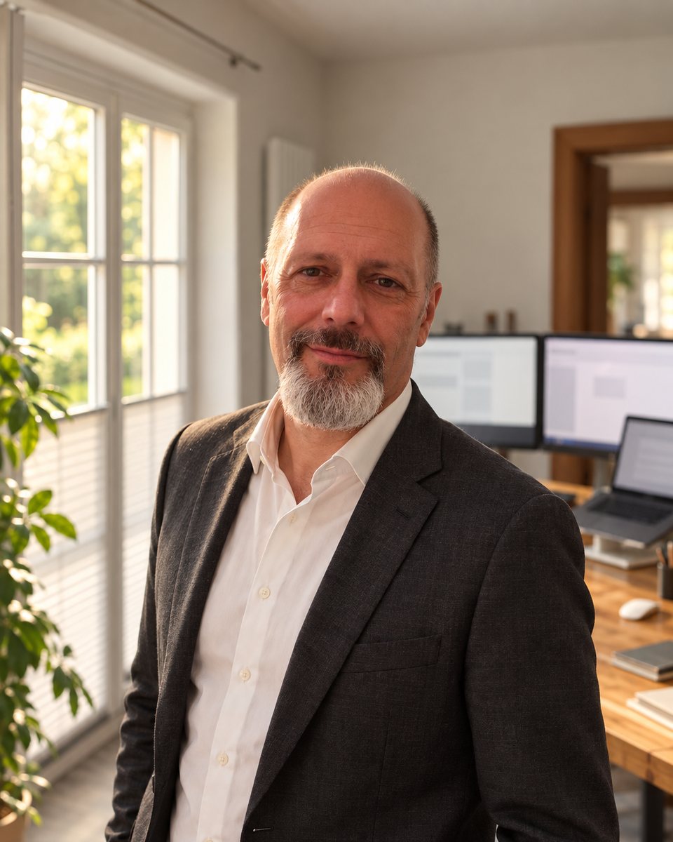 Andreas Lerch in seinem Büro in Celle (KI-generiertes Bild)
